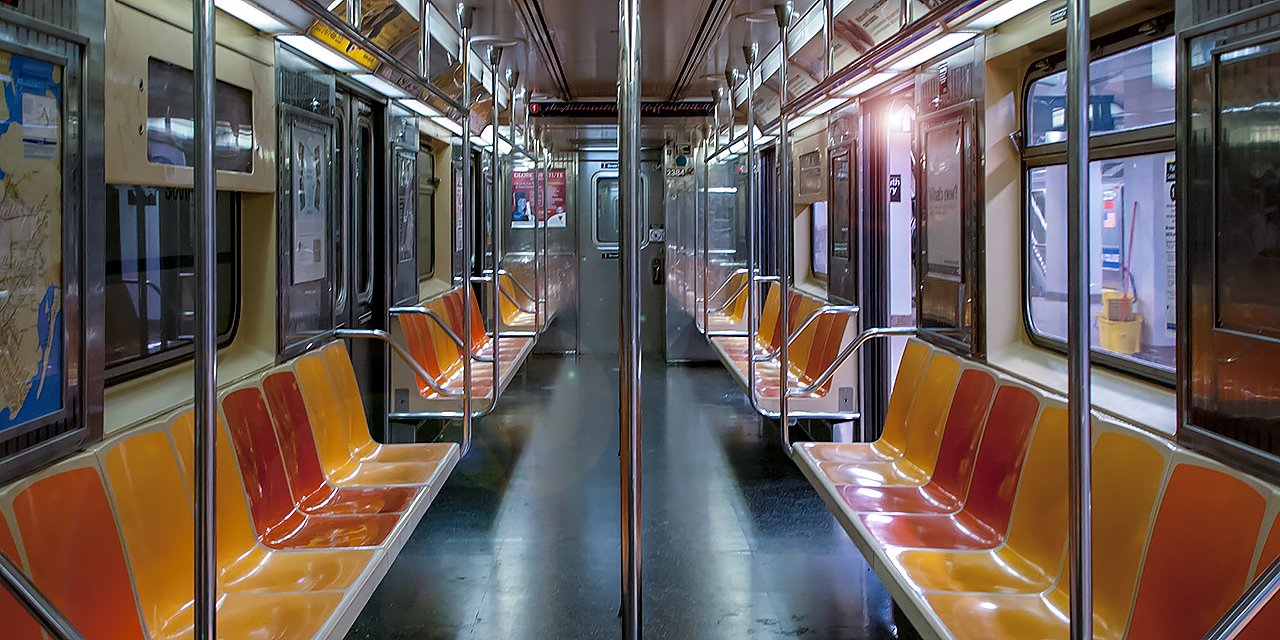 Empty New York Subway Car