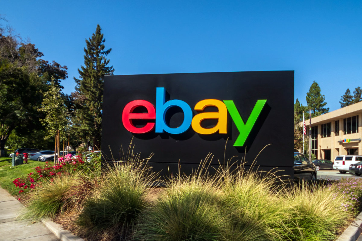 eBay sign at San Jose corporate headquarters