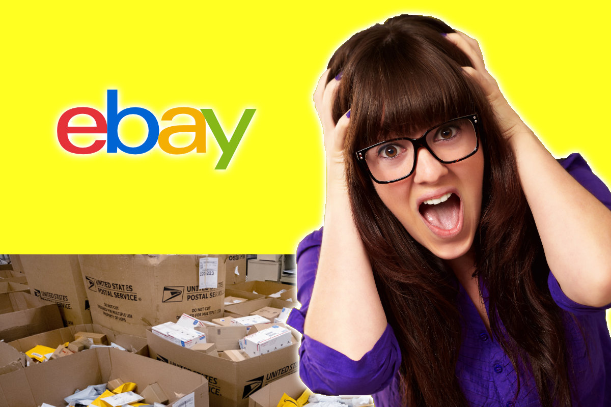 eBay USPS shipping delays frustrated woman