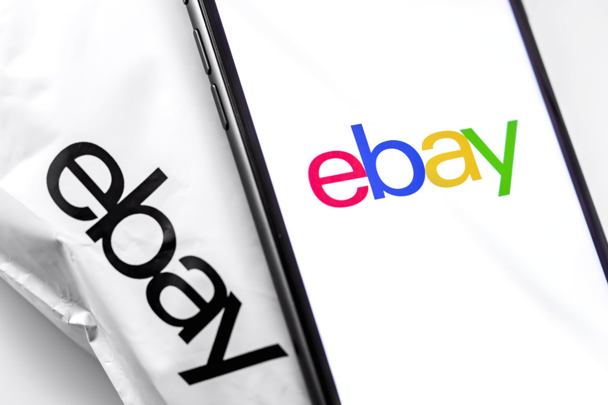 eBay Shipping Package and Smartphone