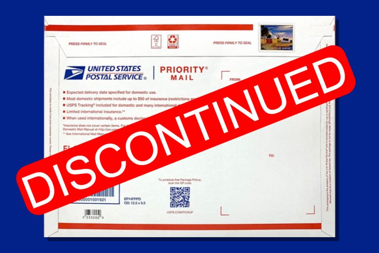 USPS Priority Mail Prepaid Flat Rate Stamped Envelopes Are Discontinued